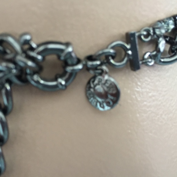 J.CREW Swarovski crystal chain BELT BLACK DIAMOND